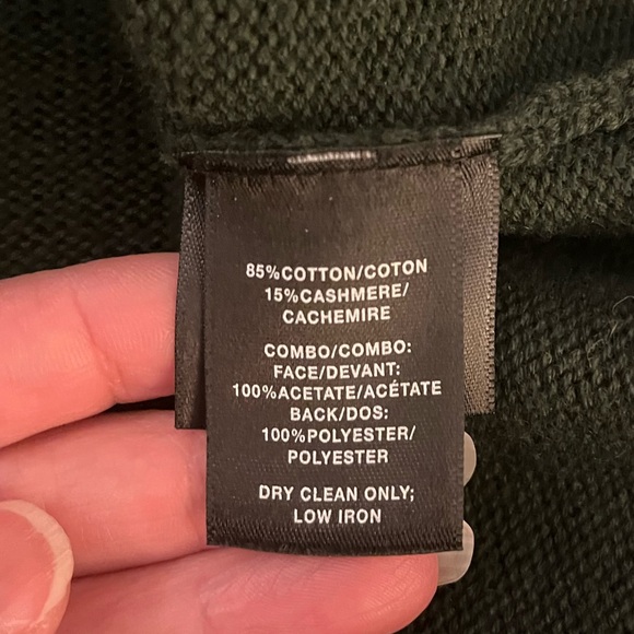 Lafayette 148 size XL cotton/cashmere blend sweater vest with faux fur pockets. - Picture 3 of 7